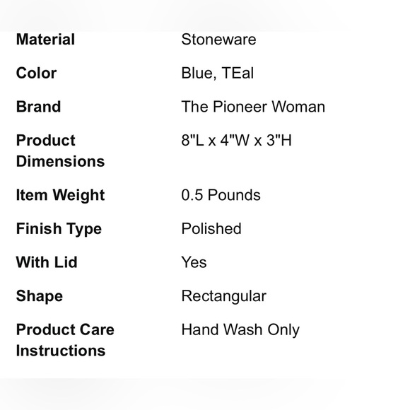 The Pioneer Woman butter dish - Picture 3 of 8